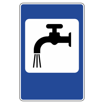Дорожный знак 7.8 «Питьевая вода» (металл 0,8 мм, II типоразмер: 1050х700 мм, С/О пленка: тип Б высокоинтенсивная)